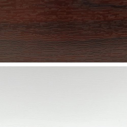 Rosewood / White with Grain - Window and Door Colours
